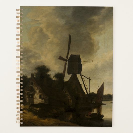 Paysage avec moulin à vent - Salomon Rombouts (Devant)