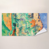 Paysage avec une maison, Cézanne (Serviette de bain)