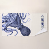 Paysage Bleu Octopus (Serviette de bain)