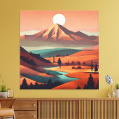 Paysage Boho - Impression en toile étirée (Quad) (Insitu(Salon))