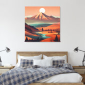 Paysage Boho - Impression en toile étirée (Quad) (Insitu(Chambre))