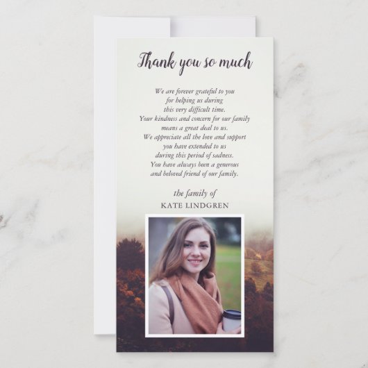 Paysage brumeux - photo - Merci de sympathie (Devant)