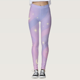 Paysage Céleste Rêvé – Leggings Galaxie aux Pastel