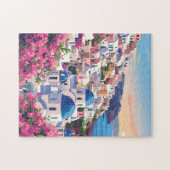 Paysage côtier au coucher du soleil moderne Puzzle (Horizontal)
