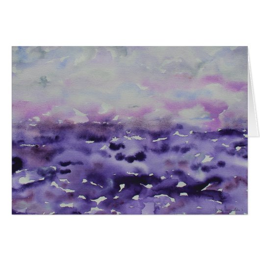 Paysage d'aquarelle à gris mauve (Devant horizontal)