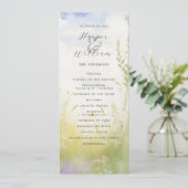 Paysage d'aquarelle programme de mariage fleur sau (Debout devant)