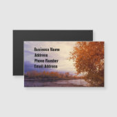 Paysage d'automne Carte de visite magnétique (Devant / Derrière)