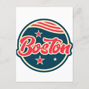 Paysage de Boston & voiliers Carte postale du Ma