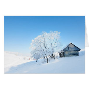 Paysage de cabine d'hiver