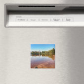 Paysage de campagne d'été Magnet carré (In Situ (Lave-vaisselle))