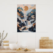 Paysage de cascade japonaise Impression Nature vin (Cuisine)