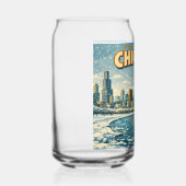 Paysage de Chicago et lac Michigan en hiver  (Gauche)