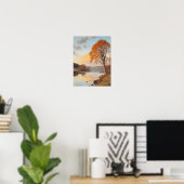 Paysage de coucher de soleil atténué, impression d (Bureau à domicile)