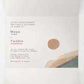 Paysage de Faire-part de mariage bilingue tout en  (Intérieur au milieu)