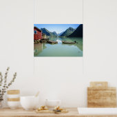 Paysage de fjord en Norvège affiche (Cuisine)