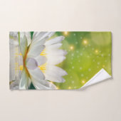 Paysage de fleur de lotus blanc, Zen (Serviette à main)