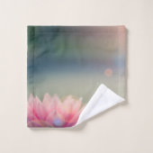 Paysage de fleur de lotus élégant, Zen (Gant de toilette)