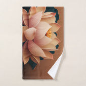 Paysage de fleur de lotus élégant, Zen (Serviette à main)