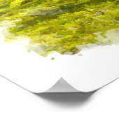 Paysage de forêt naturelle - Affiche aquarelle (Coin)