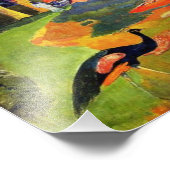Paysage de Gauguin avec Peacocks Imprimer photo (Coin)