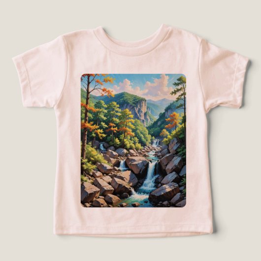 Paysage de la cascade de Serene Mountain (Design Recto)