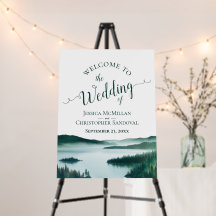 Paysage de lac de montagne rustique pour mariage