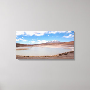 Paysage de lac sur la toile d'Altiplano
