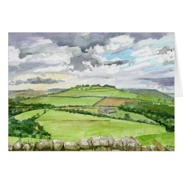 Paysage de l'aquarelle de Northumberland (Devant horizontal)