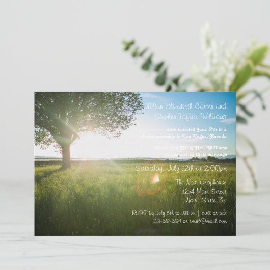 Paysage de l'arbre - Faire-part Mariage (Debout devant)