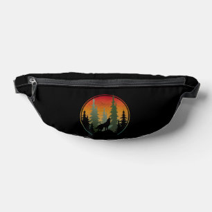 Paysage de loup au coucher de soleil
