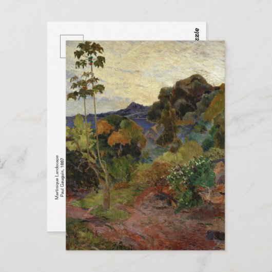 Paysage de Martinique par Paul Gauguin, 1887 Carte (Devant / Derrière)
