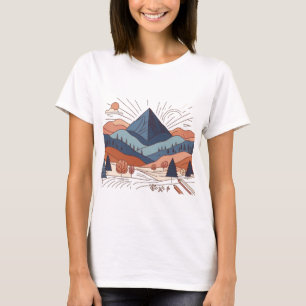 Paysage de montagne Art T-shirt femme