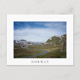Paysage de montagne en Norvège Carte postale texte