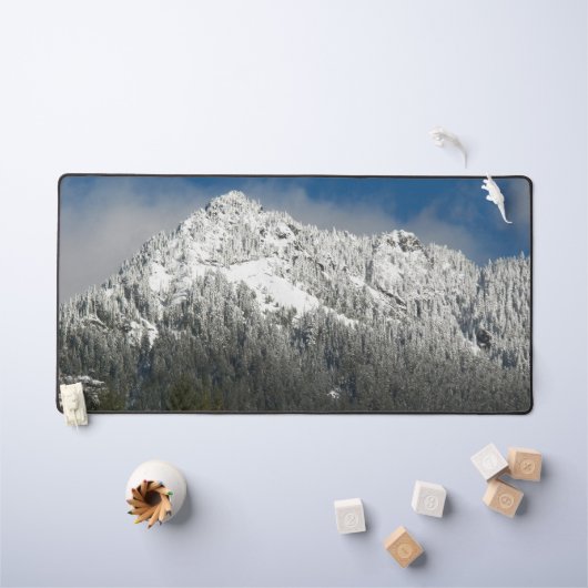 Paysage de montagne enneigée et forêt (Tableau pour enfants)