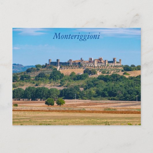 Paysage de Monteriggioni, Toscane, Italie Carte po (Devant)