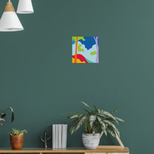 Paysage de nature abstrait texturé - Affiche acryl