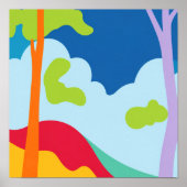 Paysage de nature abstrait texturé - Affiche acryl (Devant)