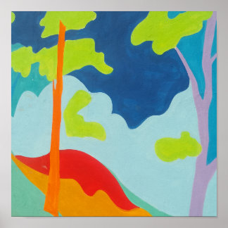 Paysage de nature abstrait texturé - Affiche acryl