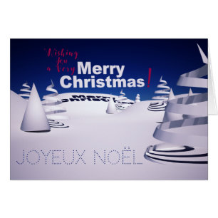Paysage de Neige 3D computer Art Carte de Noel