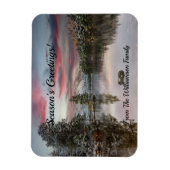 Paysage de neige de Noël Magnet de Loch écossais (Vertical)