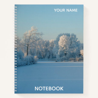 Paysage de neige d'hiver personnalisé Carnet photo