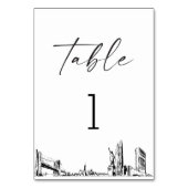 Paysage de New York numéro 3,5x5 de table de carte (Dos)