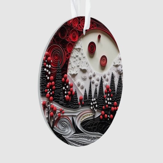 Paysage de Noël en papier peint 3d (devant)