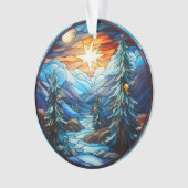 Paysage de Noël en verre feuilleté (devant)