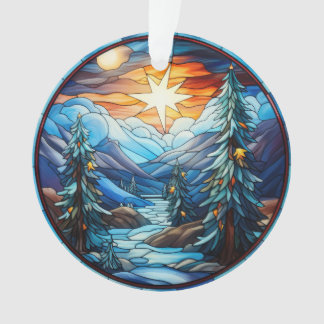 Paysage de Noël en verre feuilleté