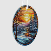 Paysage de Noël en verre feuilleté (devant)