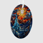 Paysage de Noël en verre feuilleté (devant)