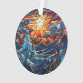 Paysage de Noël en verre feuilleté (devant)