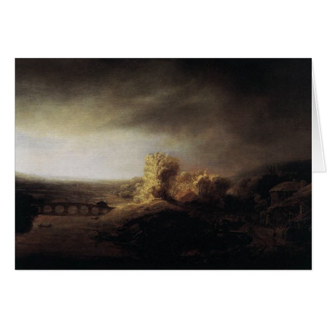Paysage de peinture d'art de Rembrandt (Devant horizontal)