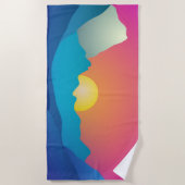 Paysage de plage Abstraite serviette de plage (Devant)